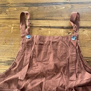 NWOT overalls Women's 3x Loose Cotton brown plus size lightweight fits as XL NEW